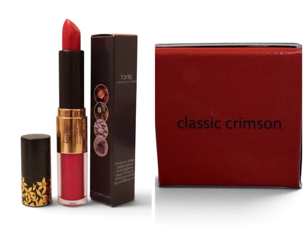 Tarte Classic Crimson Red Amazonian Butter Lip Tint Creme Discontinued NOS NIB